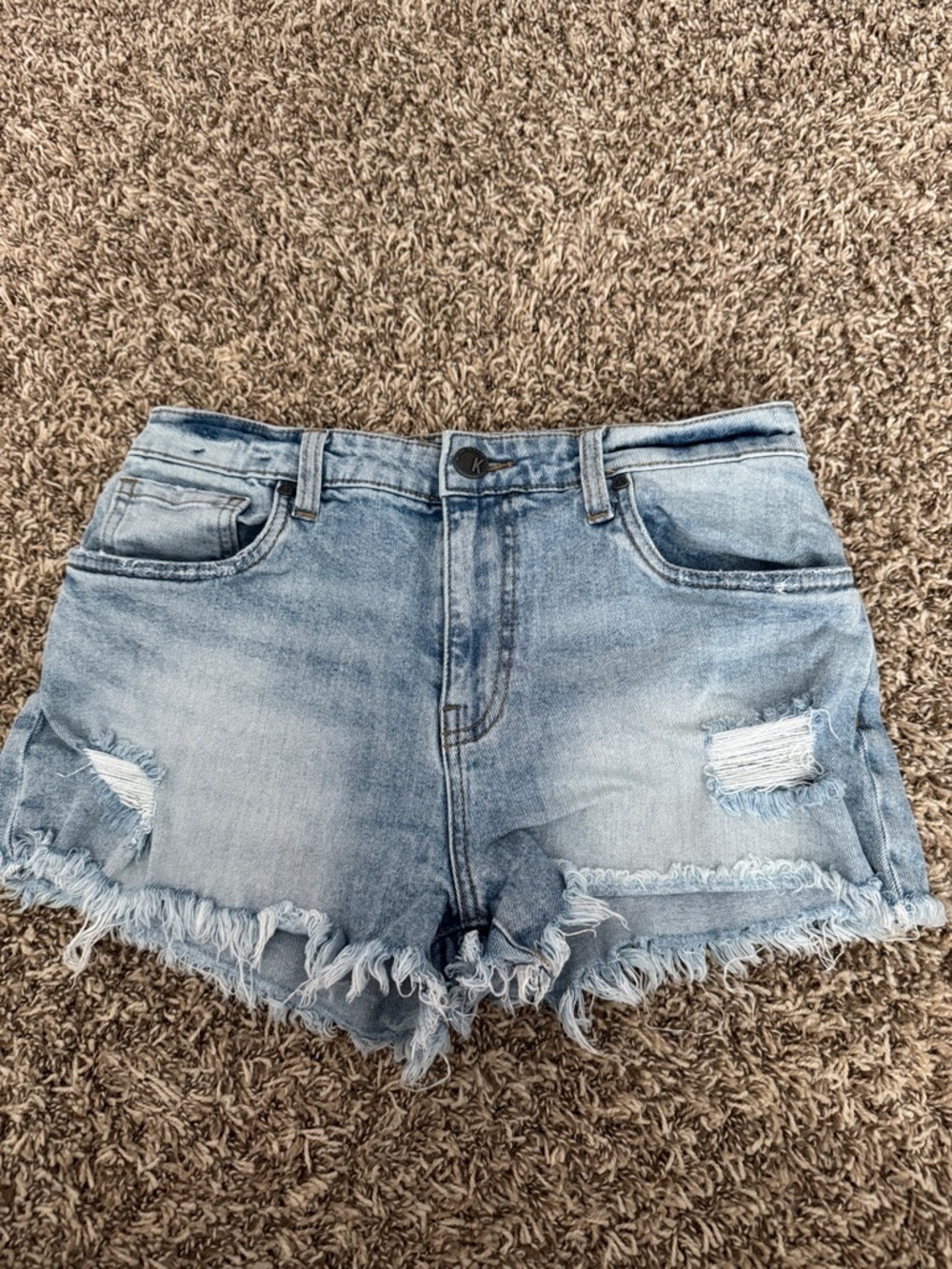 Kut from the Kloth Light Blue Distressed Denim Cutoff Shorts